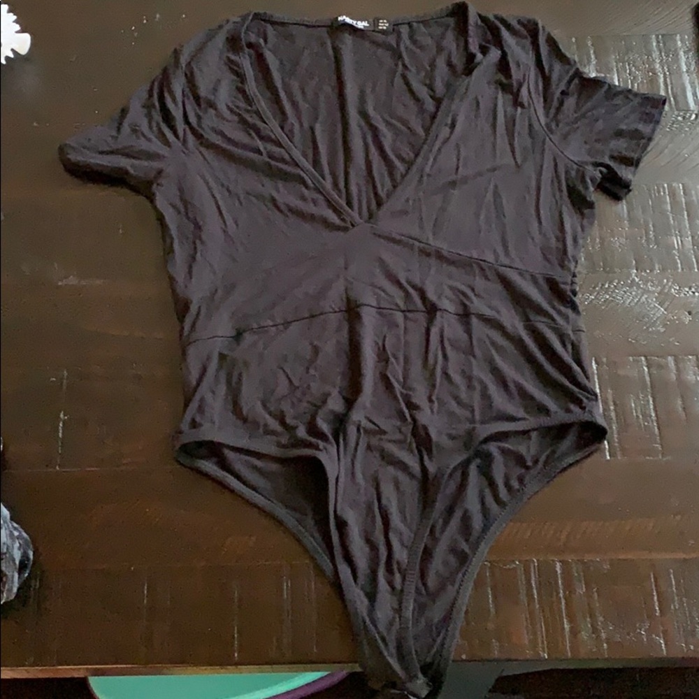 3/$25 Low Cut Black Bodysuit
